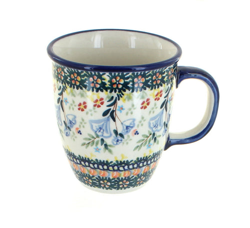 Polish Pottery Periwinkle Coffee Mug