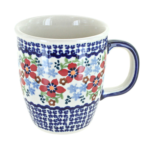 Polish Pottery Red Poppy Coffee Mug