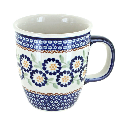 Polish Pottery Peach Blossom Coffee Mug