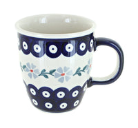 Polish Pottery Blue Violet Coffee Mug