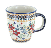 Polish Pottery Red Daisy Coffee Mug