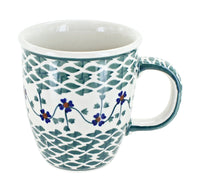 Polish Pottery Sage Floral Coffee Mug