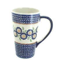 Polish Pottery Peach Blossom Large Coffee Mug