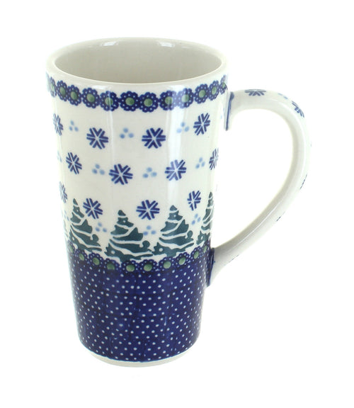 Polish Pottery Festive Fir Large Coffee Mug