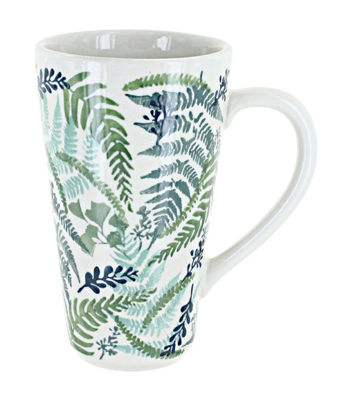 Polish Pottery Woodland Fern Large Coffee Mug