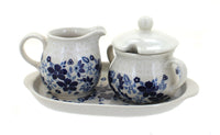 Polish Pottery Christiana Sugar & Creamer with Tray