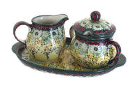 Polish Pottery Sunshine Grotto Sugar & Creamer Set