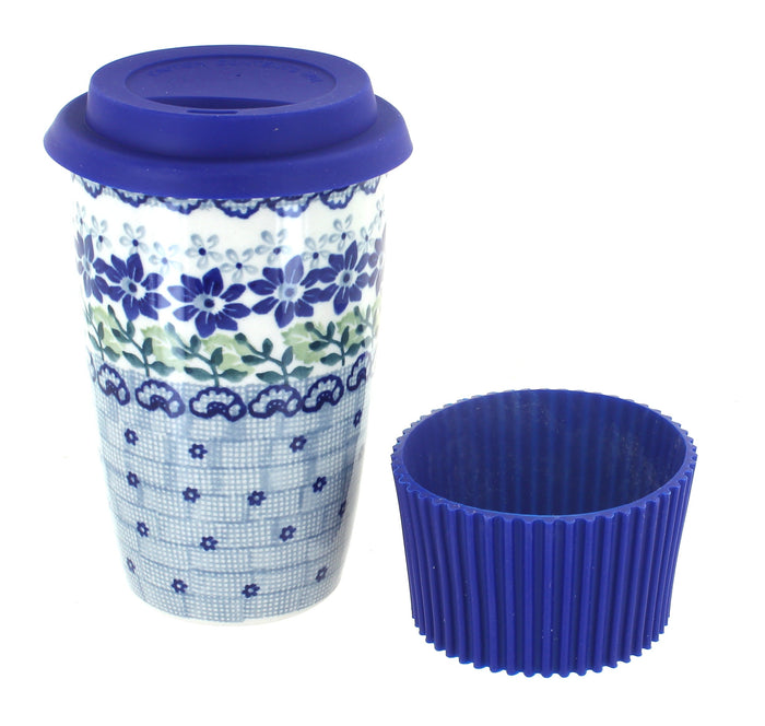Polish Pottery Hallsey Travel Coffee Mug