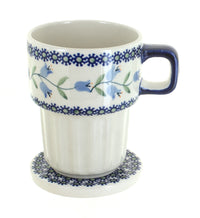 Tulip Large Mug with Lid Polish Pottery