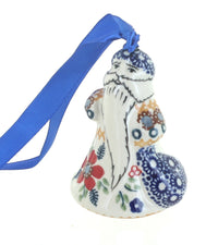 Polish Pottery Red Daisy Father Christmas Ornament