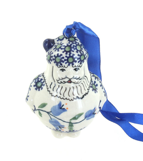 Polish Pottery Tulip Santa Ornament