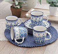 Kalina Plain Coffee Mug Polish Pottery