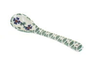 Polish Pottery Sage Floral Sugar Spoon