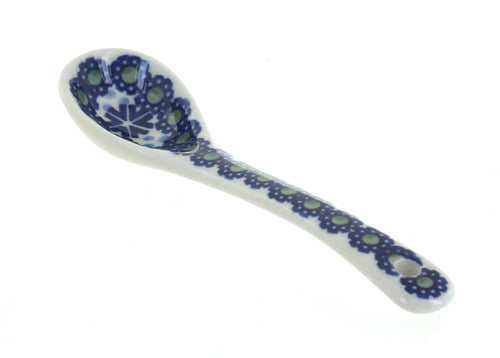 Polish Pottery Festive Fir Sugar Spoon