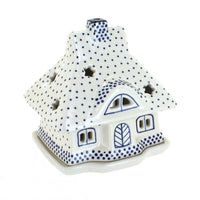 Polish Pottery Small Dots House Luminary