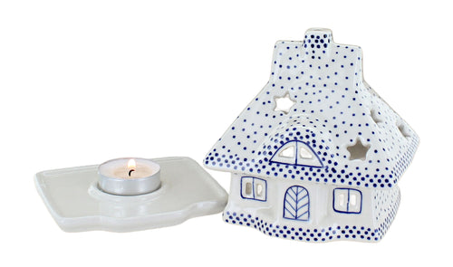 Small Dots House Luminary Polish Pottery