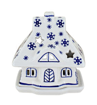 Polish Pottery Snow Flurry House Luminary