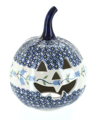 Polish Pottery Tulip Small Pumpkin Luminary