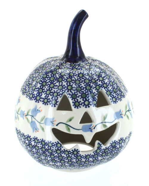 Polish Pottery Tulip Small Pumpkin Luminary