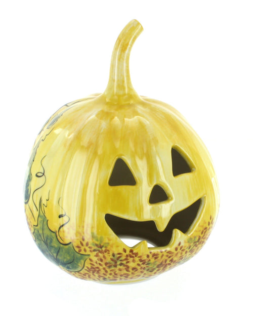 Polish Pottery Jack O'Lantern Small Pumpkin