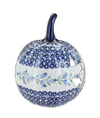 Tulip Small Pumpkin Luminary Polish Pottery