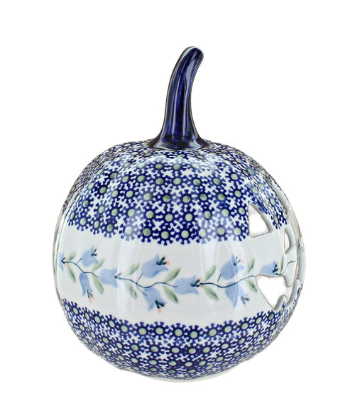 Tulip Small Pumpkin Luminary Polish Pottery