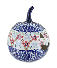 Red Poppy Small Pumpkin Polish Pottery