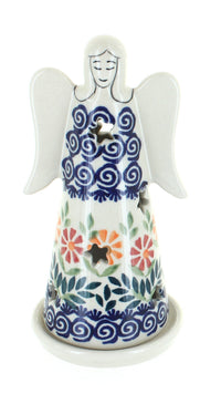 Polish Pottery Garden Bouquet Small Angel Luminary