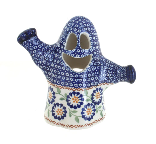 Polish Pottery Peach Blossom Ghost Luminary