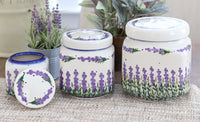 Lavender Fields Small Canister Polish Pottery
