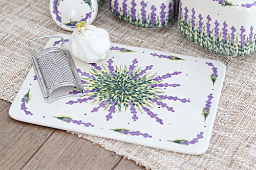 Lavender Fields Cutting Board Polish Pottery