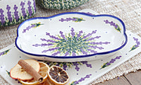 Lavender Fields Scallop Dish Polish Pottery