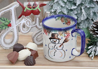 Little Snowman Coffee Mug Polish Pottery