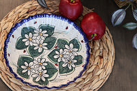 Ladybug Pie Plate Polish Pottery