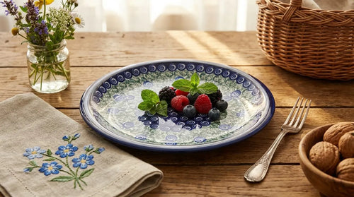 Seaside Swirl Small Dinner Plate Polish Pottery