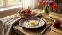 Floral Butterfly Small Dinner Plate Polish Pottery