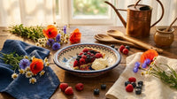 Floral Butterfly Soup Plate Polish Pottery