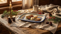 Reindeer Delight Large Rectangular Serving Platter Polish Pottery