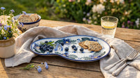 Forget Me Not Oval Breakfast Plate Polish Pottery