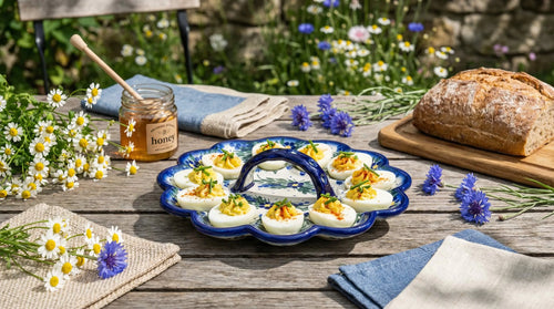 Hyacinth Egg Plate Polish Pottery