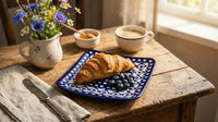 Xandra Square Dessert Plate Polish Pottery