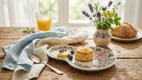 Lilac Garden Breakfast Plate Polish Pottery