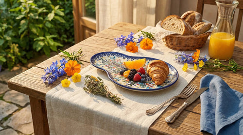Garden of Eden Breakfast Plate Polish Pottery