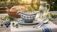 Maia Gravy Boat & Plate Polish Pottery