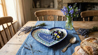 Misty Large Heart Plate Polish Pottery