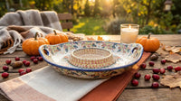 Forest Friends Chip & Dip Plate Polish Pottery