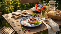 Cherry Red Bouquet Dinner Plate Polish Pottery