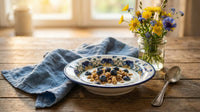 Pansies Soup Plate with Rim Polish Pottery