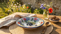 Summer Garden Soup Plate with Rim Polish Pottery