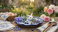 Spring Blossom Bunny Egg Plate Polish Pottery